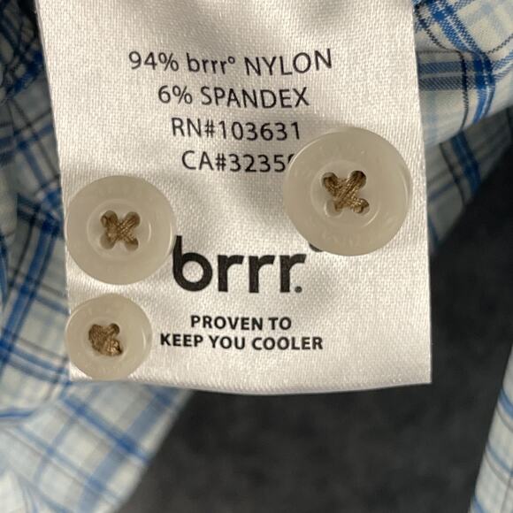 Simms Fishing Shirt Mens XXL 2XL Plaid Button Up Pockets Nylon Outdoor Logo - Picture 5 of 16